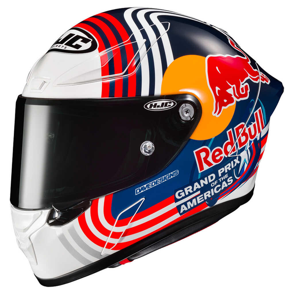 HJC RPHA 1 Mini Helmet - Austin Red Bull Replica