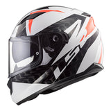 LS2 FF320 Stream Evo Commander Helmet - White / Black / Red