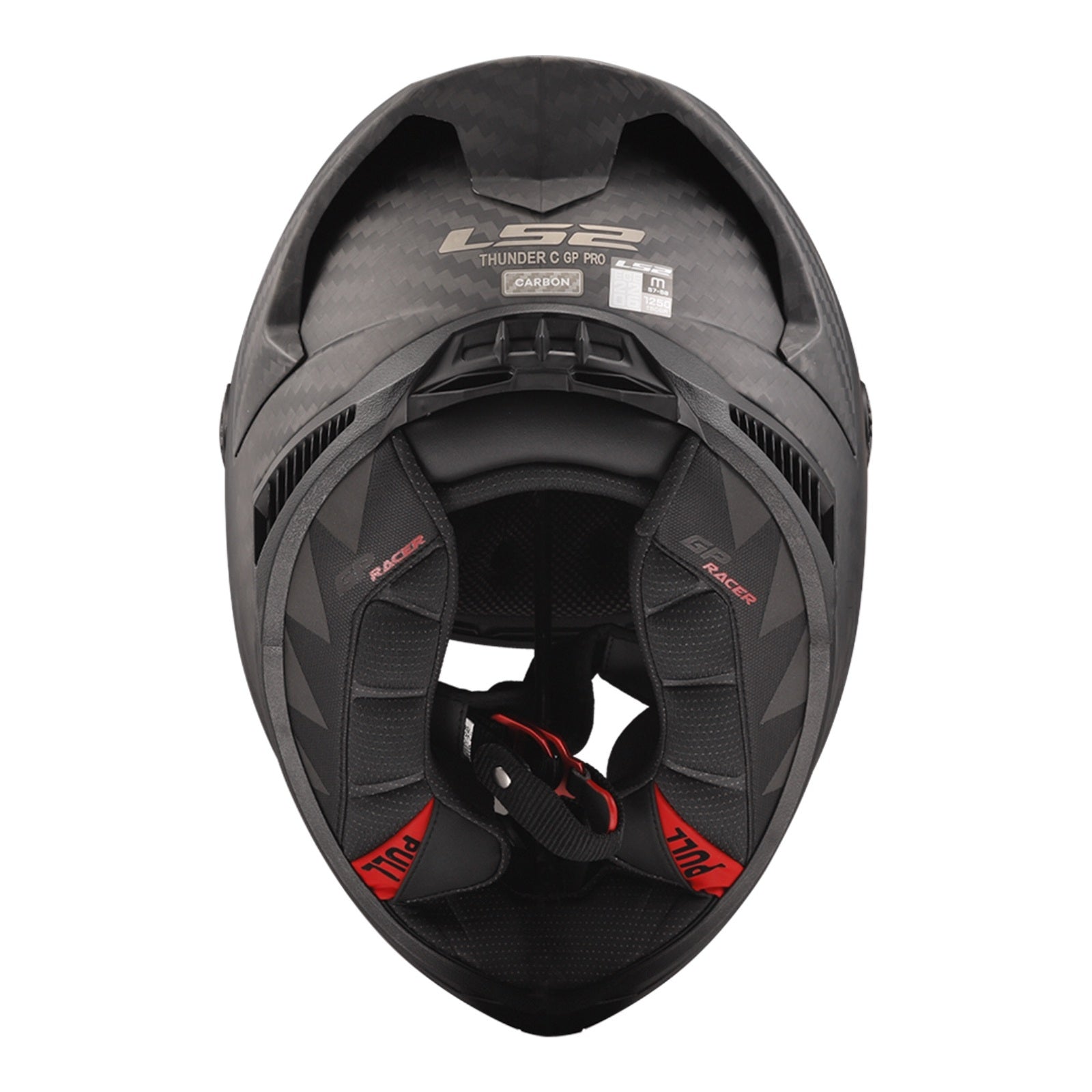 LS2 FF805C Thunder Carbon GP FIM Helmet - Matte Black 06