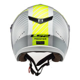 LS2 OF573 Twister II Luna Helmet - White / Silver